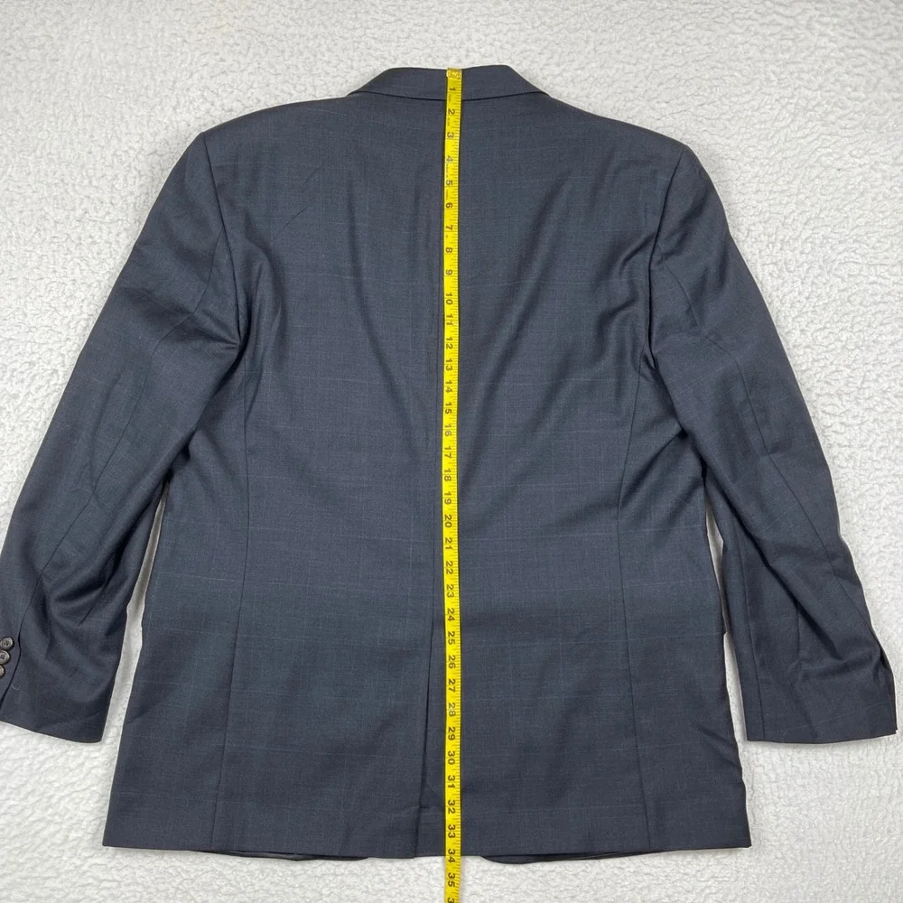 Lauren Ralph Lauren Blazer Mens 48L Blue Glen Plaid Wool Two Button Sport Coat